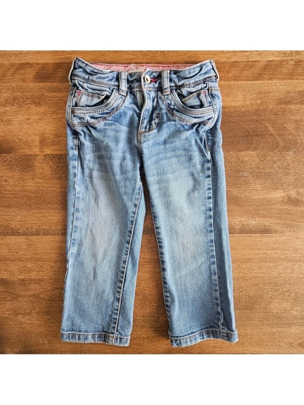 5/$25 Okaïdi Toddler Girls Jeans Size 2A / 2Y 86cm Straight Leg Denim